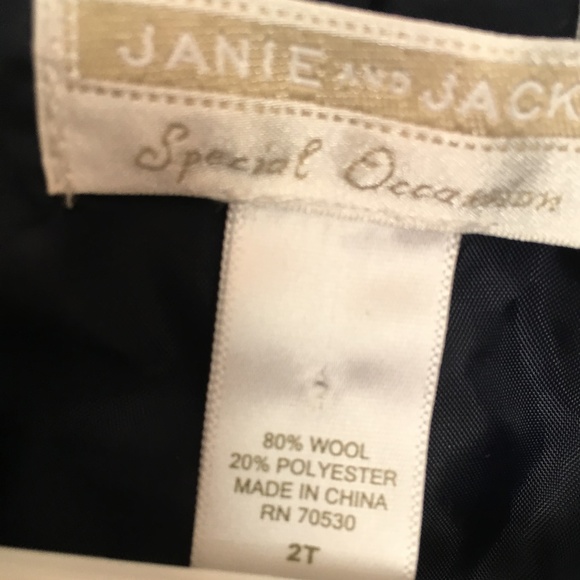 2t Janie and Jack SPECIAL OCCASION blazer navy - Picture 6 of 6